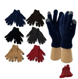 24 Pairs Unisex Chenille Touchscreen Warm Winter Gloves - Fuzzy Gloves
