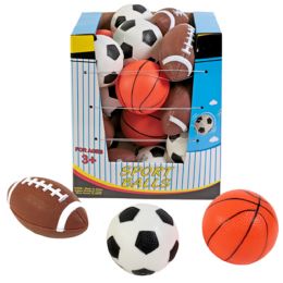 24 pieces Sports Balls Traditional 3 Asst Soccer/basket/football Pvc 4.75in 24pc Pdq - Balls