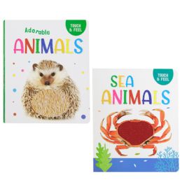 24 pieces Touch And Feel Book 2 Assorted Animals, Sea Animals - Coloring & Activity Books