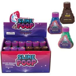 24 of Slime Poop Unicorn/poop Shape In 12pc Pdq/upc Label