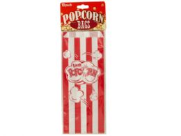 48 Wholesale Striped Paper Popcorn Bags