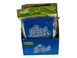 132 pieces Clean Touch 4 Pair Pack Disposable Latex Gloves In Pdq Display - Kitchen Gloves