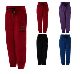 36 Pieces Kids Bear Print Winter Pants Assorted - Junior Kids Winter Wear