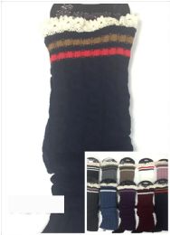 24 of Women Assorted Color Leg Warmers