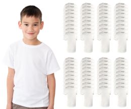 144 Pieces Fruit Of The Loom Boys Cotton Crew Neck Undershirt In White Size Medium - Boys T Shirts