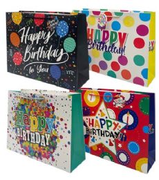 120 Wholesale Happy Birthday Xlarge Premium Gift Bag