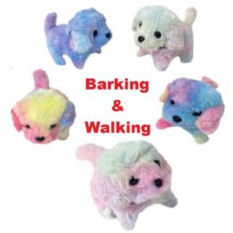 24 Pieces Barking And Walking Dog Tie - Dye - Light Up Toys