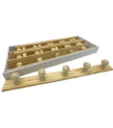 72 Pieces 5 Peg Wood Rack - Hooks