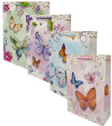 96 Pieces Pop Out Butterfly Xlarge Gift Bag - Gift Bags Everyday