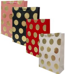 96 Wholesale Poka Dot Xlarge Gift Bag