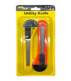 24 Pieces 2 Pc Power Utility Knife - Box Cutters and Blades