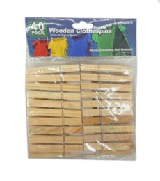 24 Pieces Wooden Cloth Pins - Clothes Pins