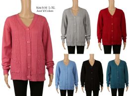 48 Pieces Woman Button Up Cardigan - Womens Apparel