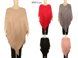 48 Pieces Woman Poncho Scarf - Winter Pashminas and Ponchos