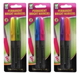 48 pieces Check Plus Permanent Marker 2 Pk Assorted Colors - Markers