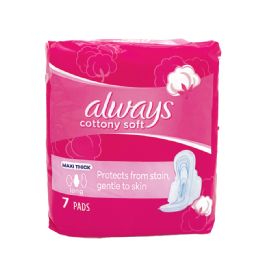 16 pieces Always Maxi Pads 7 Ct Cotton Soft Thick - Feminine Care