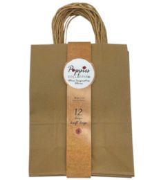 20 Pieces Large Brown Kraft Bags With Band - Gift Bags Everyday