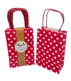 30 Pieces Small Polka Dot Bag With Band - Gift Bags Everyday