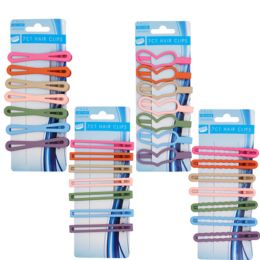 36 pieces Hair Clips 7ct MultI-Color 4ast Styles Heart/rectangle/2loop/wavy Powdercoat Finish Tcd In Polybag - Hair Accessories