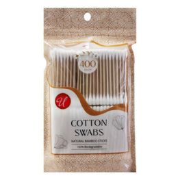 48 Pieces 400ct Cotton Bamboo Swabs - Skin Care