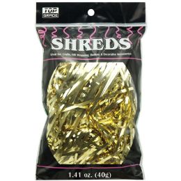 96 Pieces Shredded Holographic Gold Paper - Bows & Ribbons