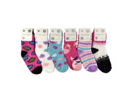 12 Pieces Woman Fuzzy Sock - Womens Fuzzy Socks