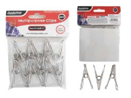96 Pieces 12-Piece Multipurpose Clips In Silver - Clips and Fasteners