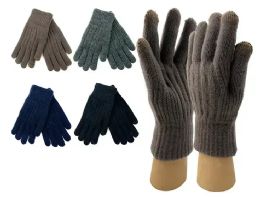 24 Pieces Mens Winter Touchscreen Gloves - Fuzzy Gloves