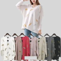 12 Pieces Knitted Cashmere Baggy Sweater Feather - Womens Sweaters & Cardigan