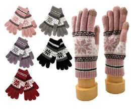 24 Pieces Womens Winter Touchscreen Gloves - Fuzzy Gloves