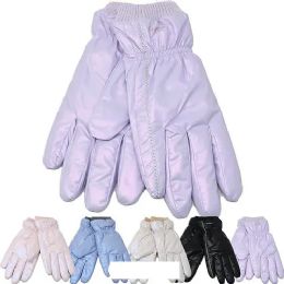 12 Pieces Women's Winter Gloves Glossy Fashion Gloves - Fuzzy Gloves