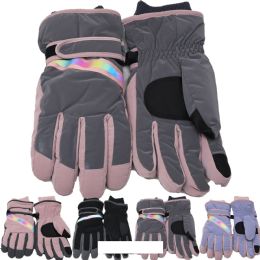 12 Pieces Women's Winter Gloves Heavy Duty Adjustable Strap - Fuzzy Gloves