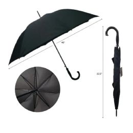 48 Pieces 40" Black Umbrella - Umbrellas & Rain Gear