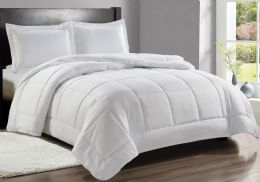 4 Sets 3 Piece Embossed Comforter Set Queen White Only Comforter Plus 2 Shams - Comforters & Bed Sets