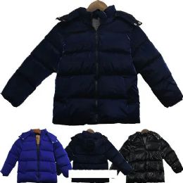 12 Pieces Boys' Jacket Solid Reflective Style - Boys Winter Jacket