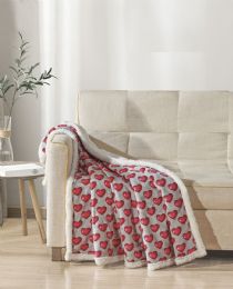 12 Pieces Heart Sherpa Throw 50x60 - Fleece & Sherpa Blankets
