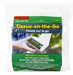 6 Pieces Coghlan's Tissue On The Go - With Plastic Dispensers Pack Of 2 - Tissues