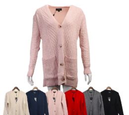 12 Pieces Knitted Button Down Long Cardigan - Womens Sweaters & Cardigan