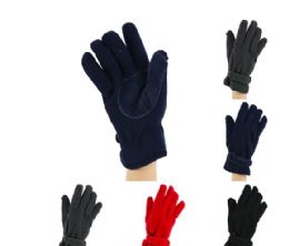 12 of Women's Fleece Heavy Gloves Assorted Colors One Size