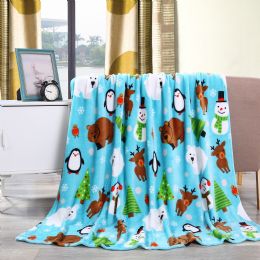 12 Pieces Holiday Pals Throw Design Micro Plush Throw Blanket 50x60 Multicolor - Micro Plush Blankets