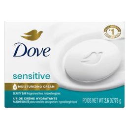 72 Wholesale Dove Sensitive Beauty Bar Soap - 2.6 oz.