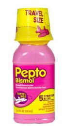 4 Pieces Pepto Bismol Original Flavor Travel Size - 3.4 oz - Personal Care Items