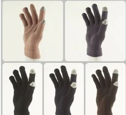 36 Pieces Men's Winter Fleece Gloves Touchscreen - Knitted Stretch Gloves