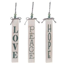 18 pieces Wall Hanging Decor Printed Text 3ast 2x13.63 Wooden - Wall Decor