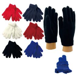 24 of Unisex Kids Winter Gloves Assorted Color