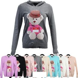 24 of Winter Knitted Hoodie Cashmere Bear Print