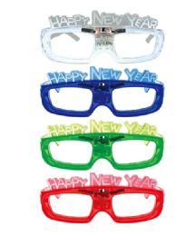 24 Pieces "happy New Year" Led Glasses - New Years