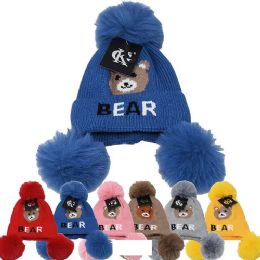 12 Pieces Kid's Fur Lining Winter Hat Bear - Kids Winter Gloves