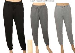 18 Pieces Men's Fleece Lined Sweatpants - Mens Sweatpants