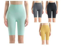 36 Pairs Womens Assorted Yoga Shorts - Womens Shorts